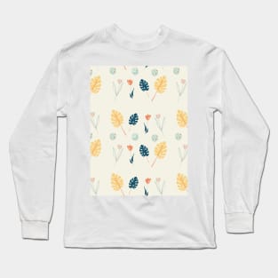 Flower and leaves pattern Long Sleeve T-Shirt